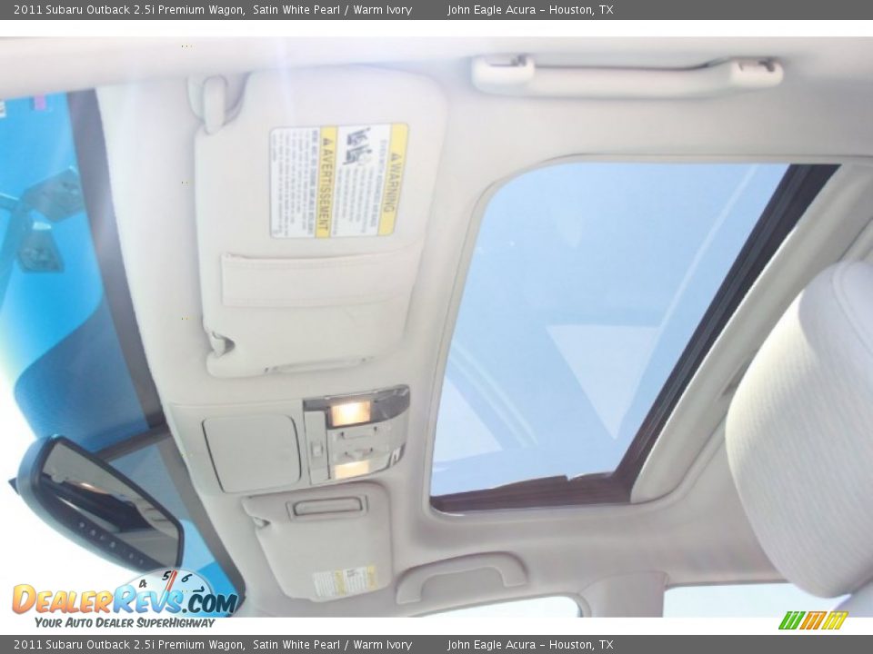 2011 Subaru Outback 2.5i Premium Wagon Satin White Pearl / Warm Ivory Photo #19