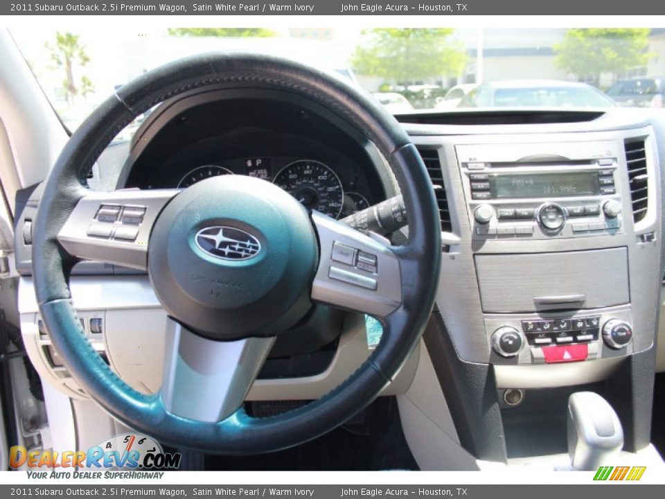 2011 Subaru Outback 2.5i Premium Wagon Satin White Pearl / Warm Ivory Photo #21