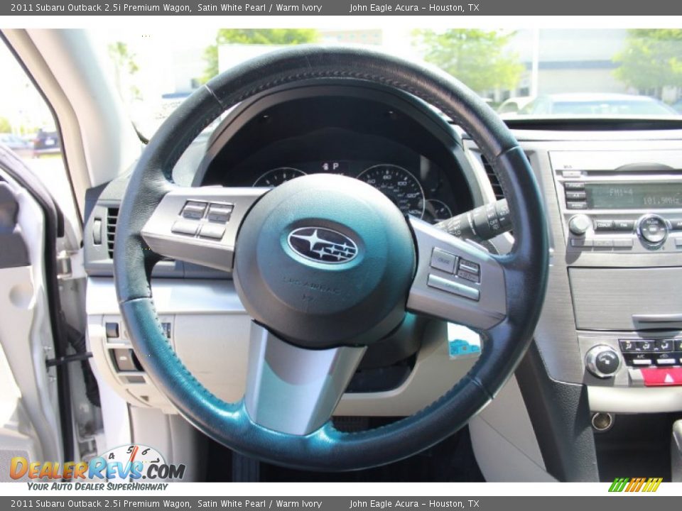 2011 Subaru Outback 2.5i Premium Wagon Satin White Pearl / Warm Ivory Photo #22