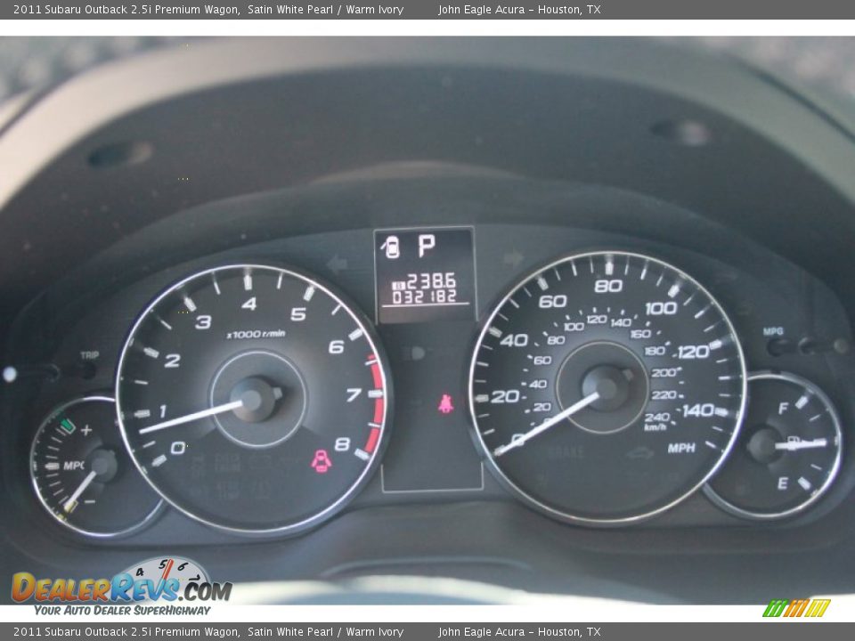 2011 Subaru Outback 2.5i Premium Wagon Satin White Pearl / Warm Ivory Photo #27
