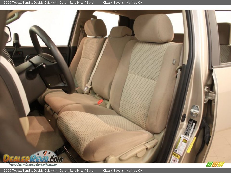 2009 Toyota Tundra Double Cab 4x4 Desert Sand Mica / Sand Photo #8