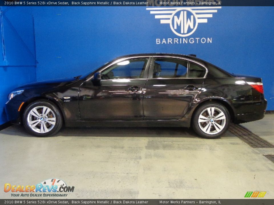 2010 BMW 5 Series 528i xDrive Sedan Black Sapphire Metallic / Black Dakota Leather Photo #6