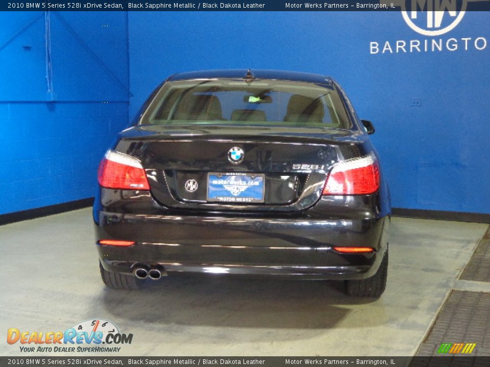 2010 BMW 5 Series 528i xDrive Sedan Black Sapphire Metallic / Black Dakota Leather Photo #8