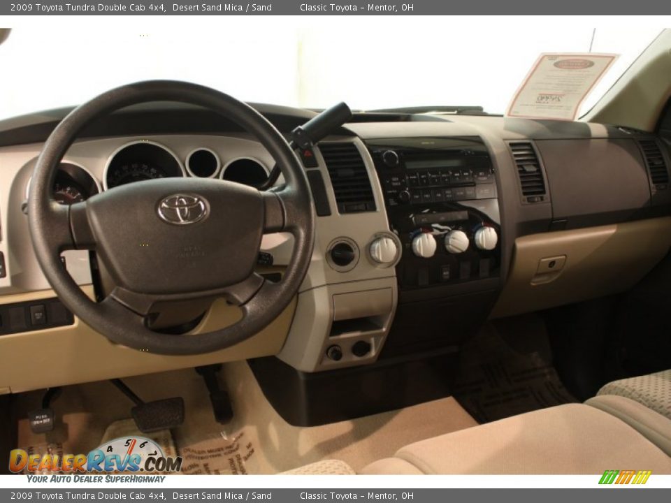 2009 Toyota Tundra Double Cab 4x4 Desert Sand Mica / Sand Photo #13