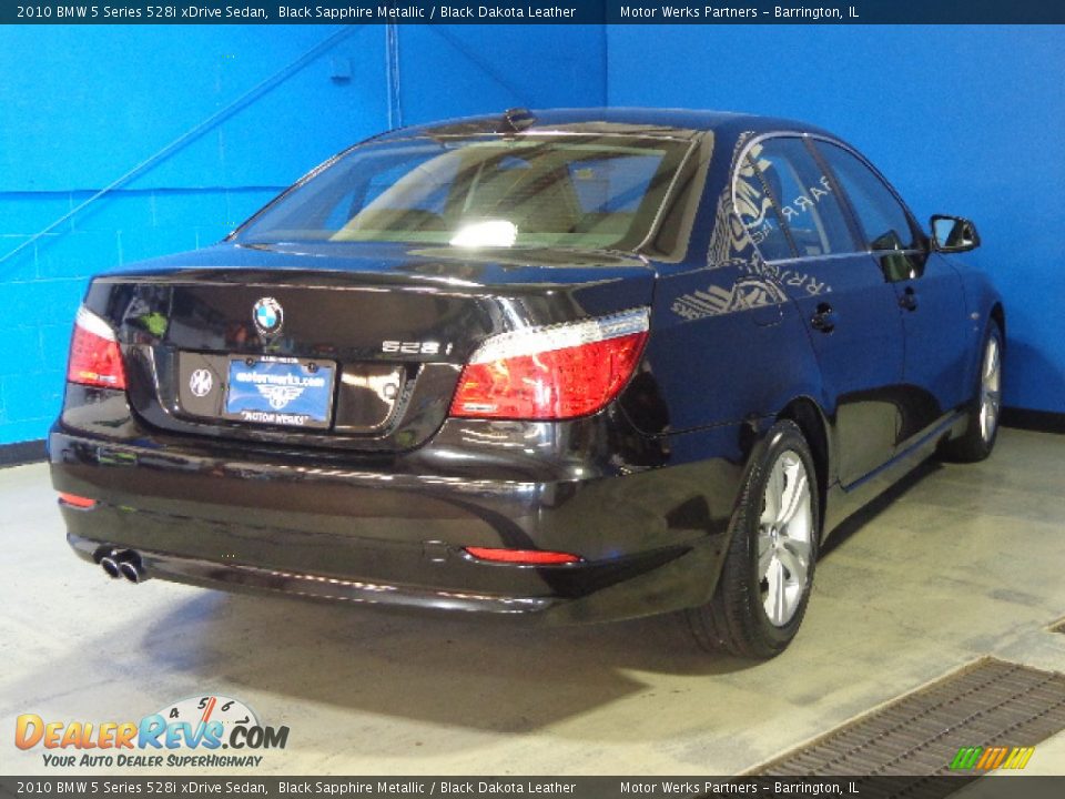 2010 BMW 5 Series 528i xDrive Sedan Black Sapphire Metallic / Black Dakota Leather Photo #9