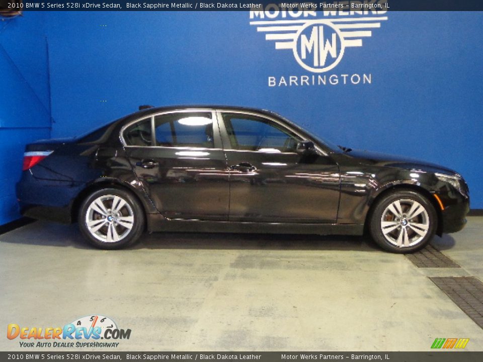 2010 BMW 5 Series 528i xDrive Sedan Black Sapphire Metallic / Black Dakota Leather Photo #10