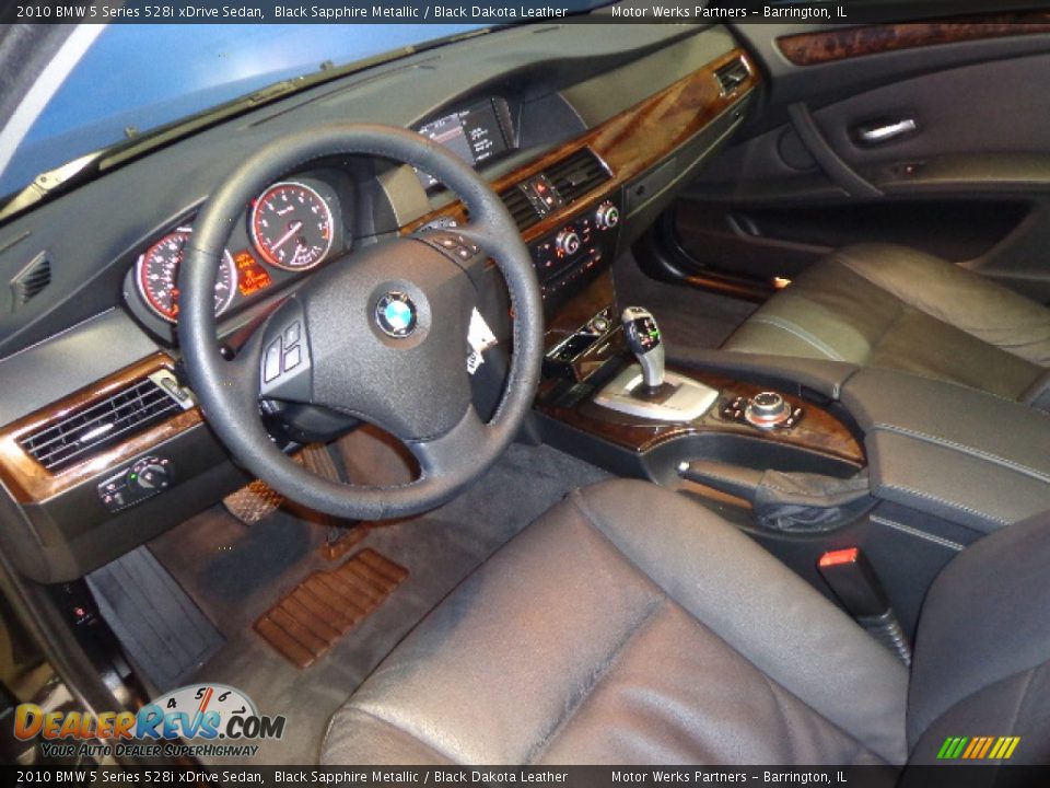 2010 BMW 5 Series 528i xDrive Sedan Black Sapphire Metallic / Black Dakota Leather Photo #20