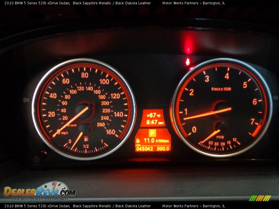 2010 BMW 5 Series 528i xDrive Sedan Black Sapphire Metallic / Black Dakota Leather Photo #22