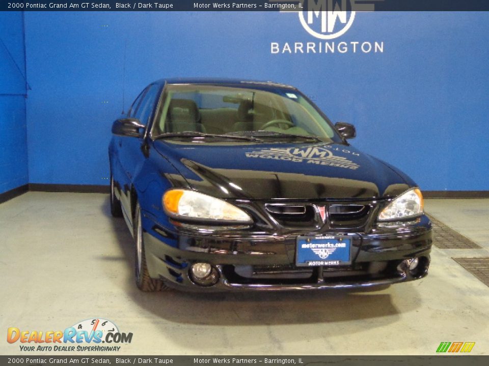 2000 Pontiac Grand Am GT Sedan Black / Dark Taupe Photo #1