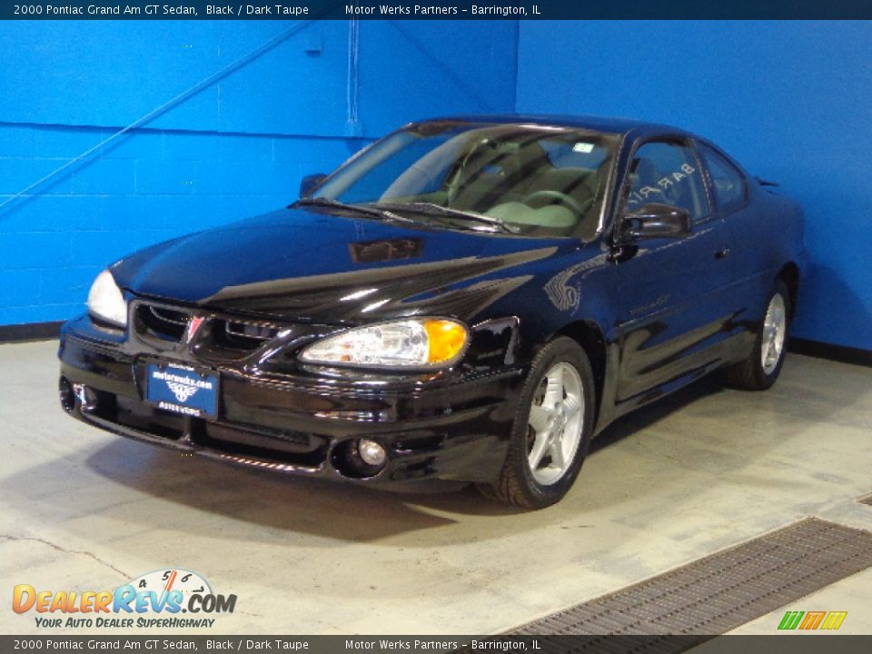 2000 Pontiac Grand Am GT Sedan Black / Dark Taupe Photo #3