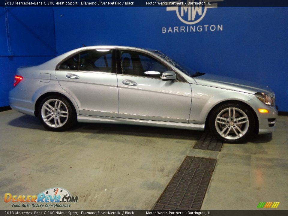 2013 Mercedes-Benz C 300 4Matic Sport Diamond Silver Metallic / Black Photo #4
