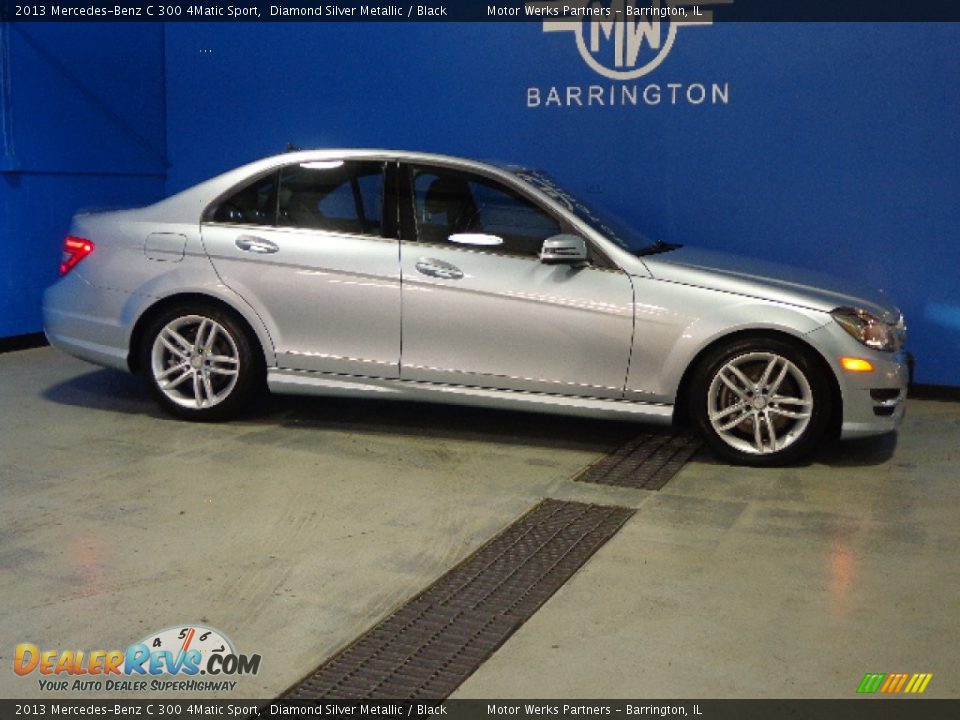 2013 Mercedes-Benz C 300 4Matic Sport Diamond Silver Metallic / Black Photo #8