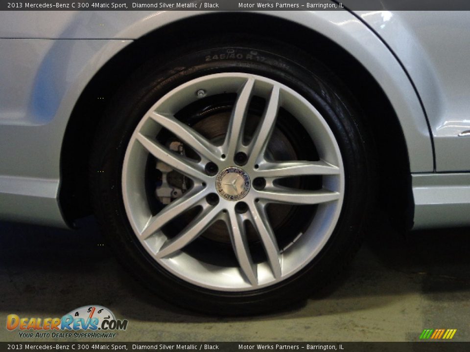 2013 Mercedes-Benz C 300 4Matic Sport Diamond Silver Metallic / Black Photo #15