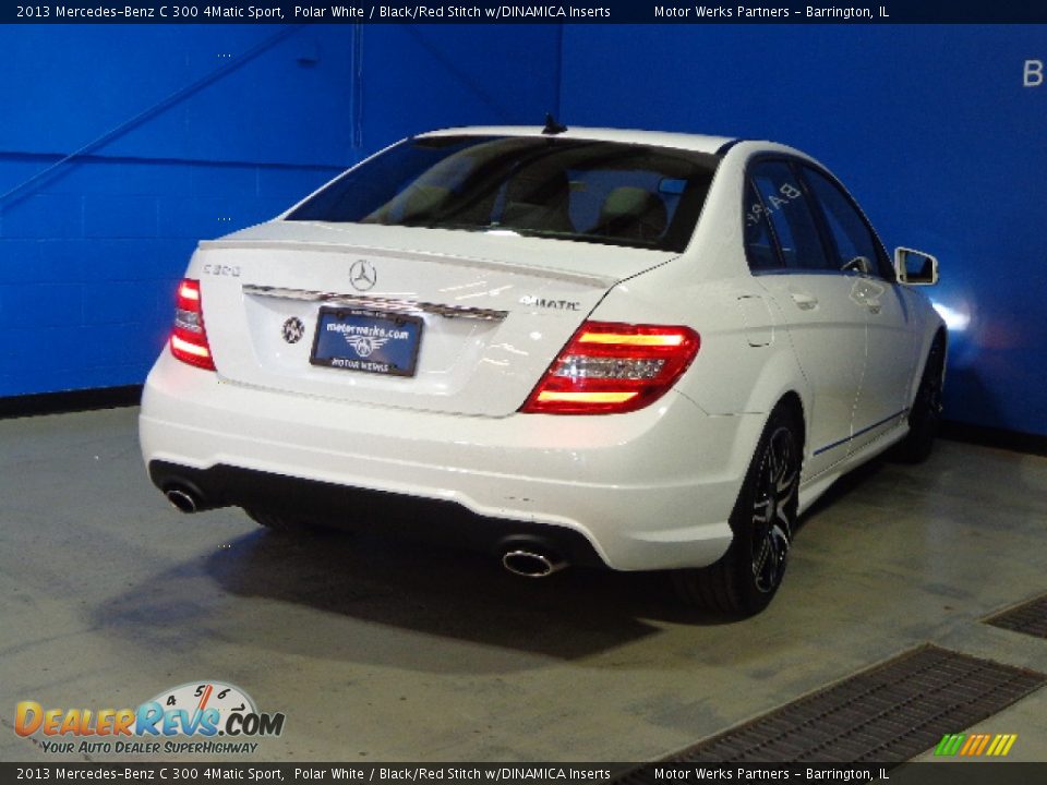 2013 Mercedes-Benz C 300 4Matic Sport Polar White / Black/Red Stitch w/DINAMICA Inserts Photo #7