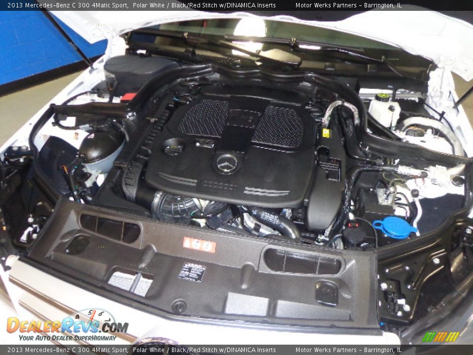 2013 Mercedes-Benz C 300 4Matic Sport Polar White / Black/Red Stitch w/DINAMICA Inserts Photo #12