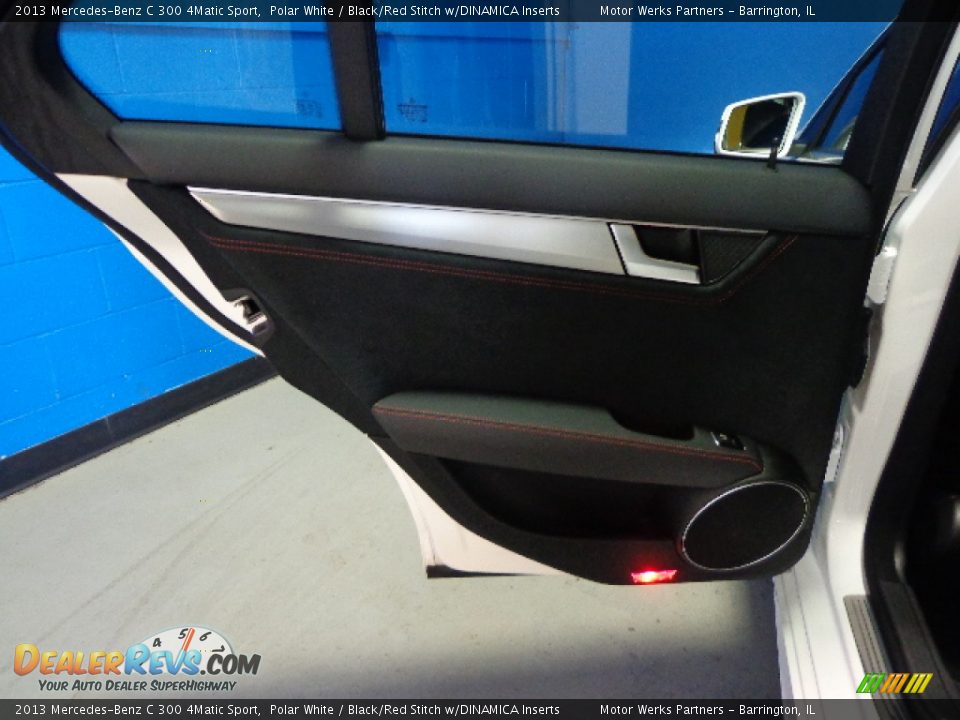 2013 Mercedes-Benz C 300 4Matic Sport Polar White / Black/Red Stitch w/DINAMICA Inserts Photo #21