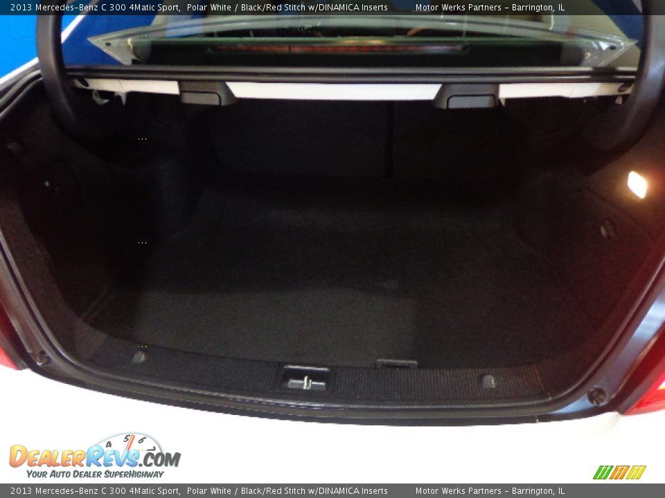 2013 Mercedes-Benz C 300 4Matic Sport Polar White / Black/Red Stitch w/DINAMICA Inserts Photo #23