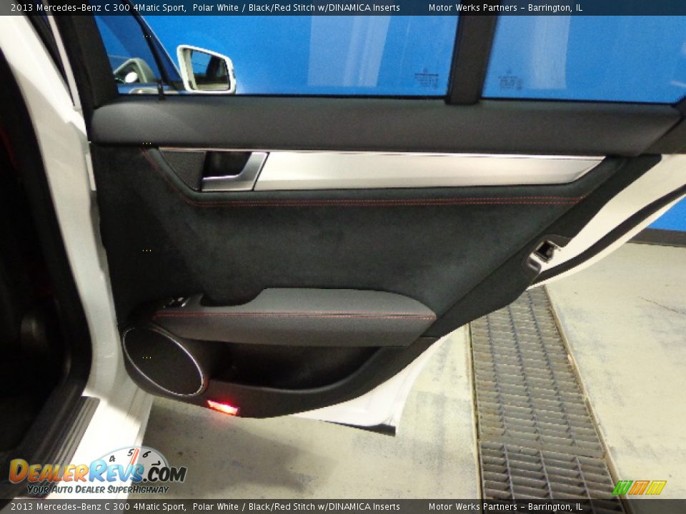 2013 Mercedes-Benz C 300 4Matic Sport Polar White / Black/Red Stitch w/DINAMICA Inserts Photo #24