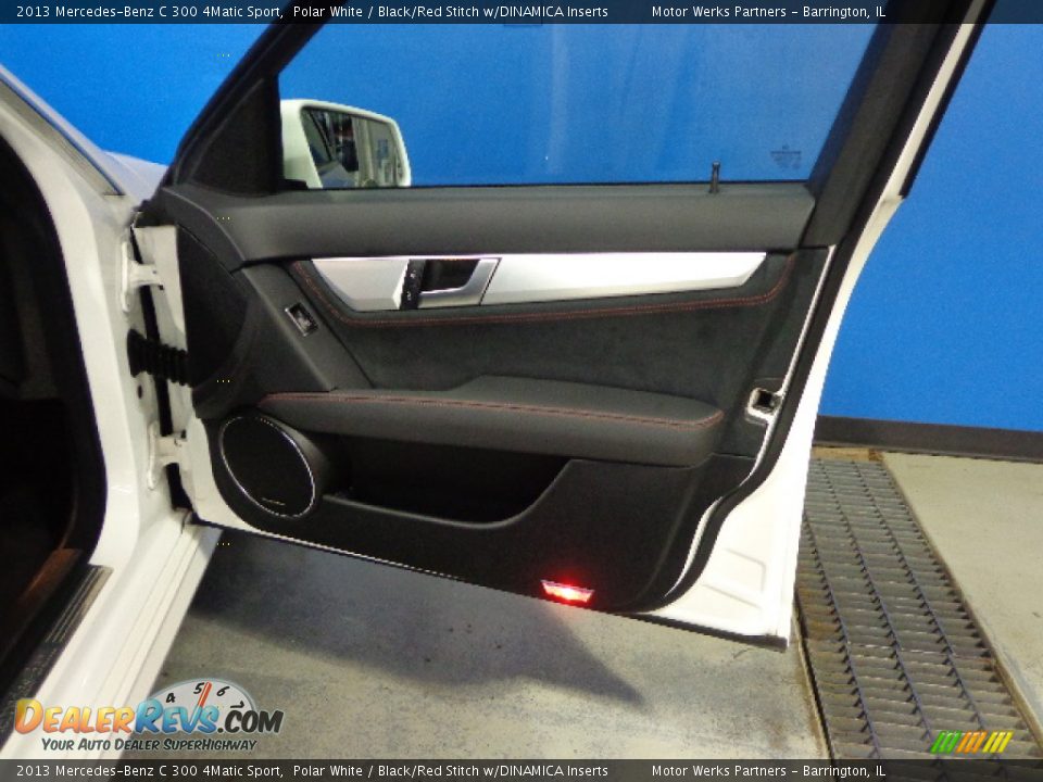 2013 Mercedes-Benz C 300 4Matic Sport Polar White / Black/Red Stitch w/DINAMICA Inserts Photo #27