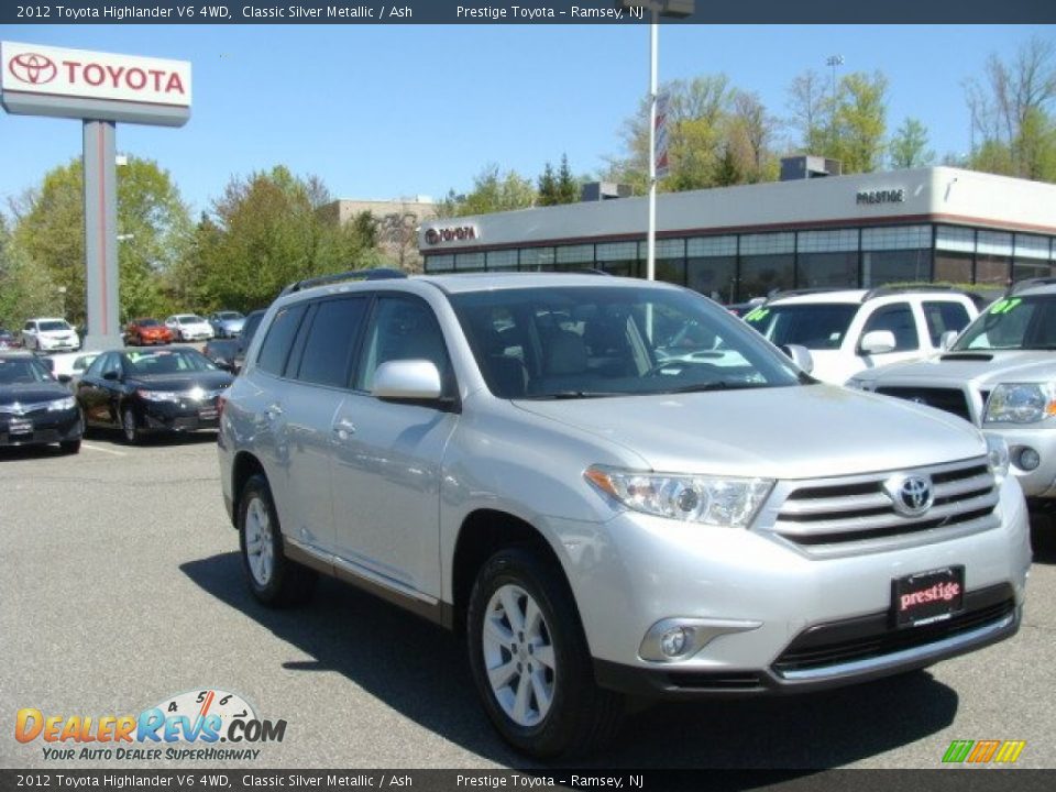 2012 Toyota Highlander V6 4WD Classic Silver Metallic / Ash Photo #1