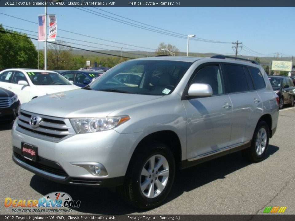 2012 Toyota Highlander V6 4WD Classic Silver Metallic / Ash Photo #3