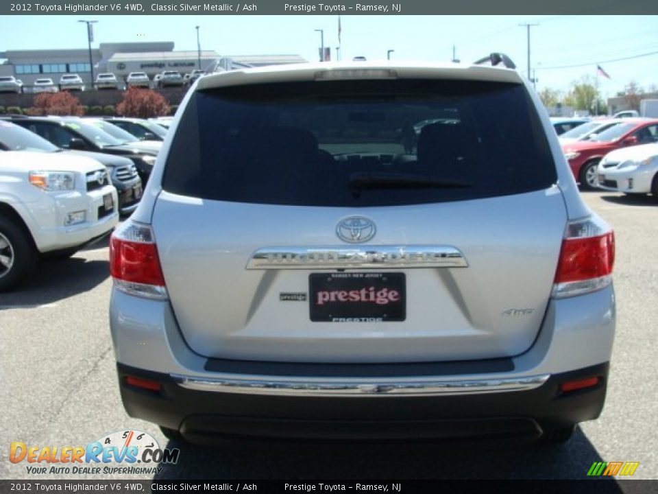 2012 Toyota Highlander V6 4WD Classic Silver Metallic / Ash Photo #5