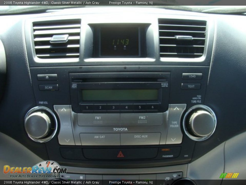 2008 Toyota Highlander 4WD Classic Silver Metallic / Ash Gray Photo #11