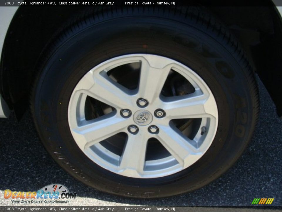 2008 Toyota Highlander 4WD Classic Silver Metallic / Ash Gray Photo #14