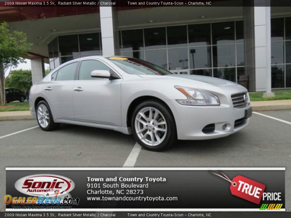 2009 Nissan Maxima 3.5 SV Radiant Silver Metallic / Charcoal Photo #1