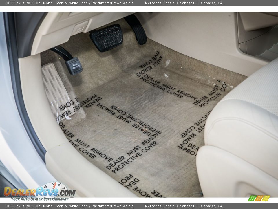 2010 Lexus RX 450h Hybrid Starfire White Pearl / Parchment/Brown Walnut Photo #6