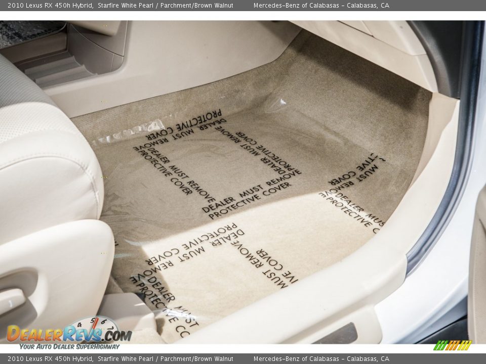2010 Lexus RX 450h Hybrid Starfire White Pearl / Parchment/Brown Walnut Photo #23