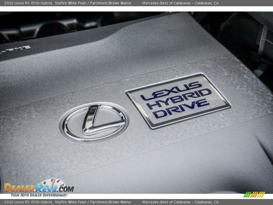 2010 Lexus RX 450h Hybrid Starfire White Pearl / Parchment/Brown Walnut Photo #26