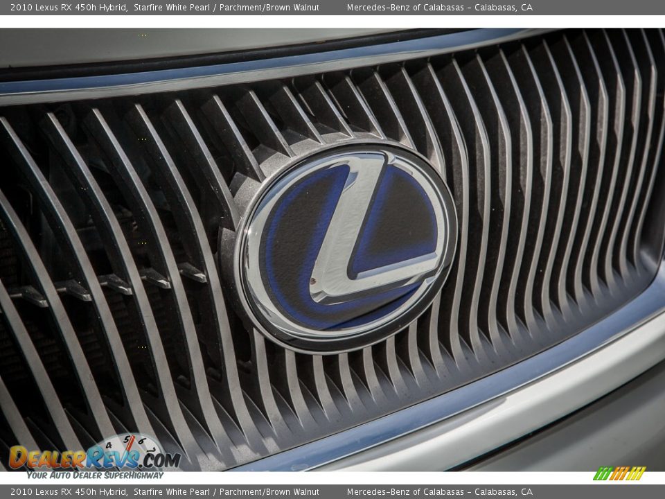 2010 Lexus RX 450h Hybrid Starfire White Pearl / Parchment/Brown Walnut Photo #28