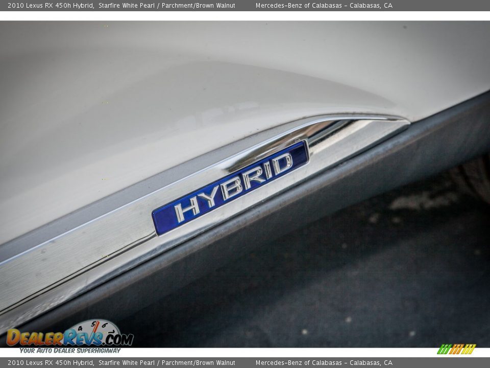 2010 Lexus RX 450h Hybrid Starfire White Pearl / Parchment/Brown Walnut Photo #29