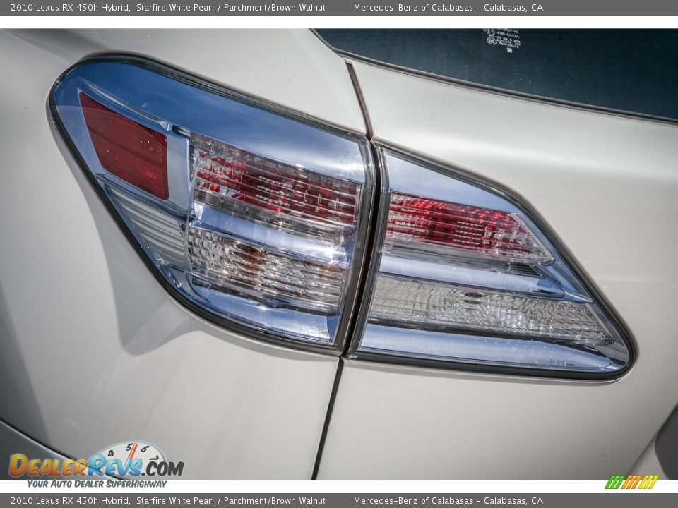 2010 Lexus RX 450h Hybrid Starfire White Pearl / Parchment/Brown Walnut Photo #30