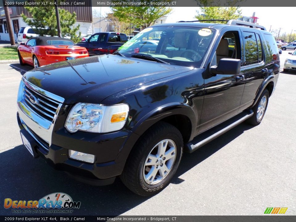 2009 Ford Explorer XLT 4x4 Black / Camel Photo #1