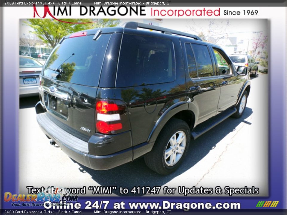 2009 Ford Explorer XLT 4x4 Black / Camel Photo #5