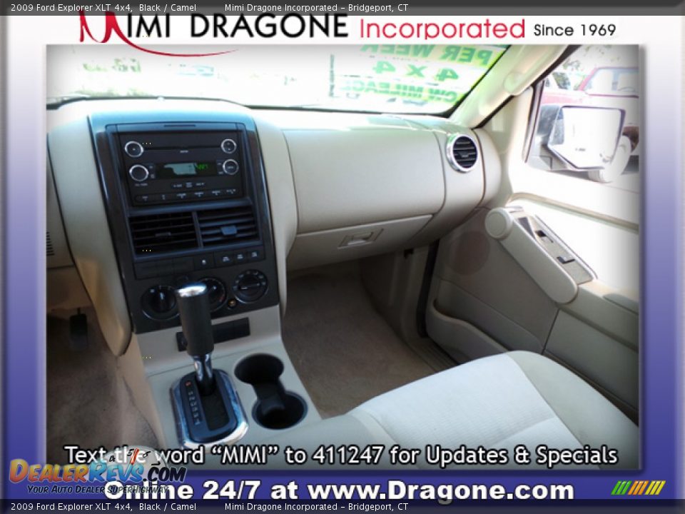 2009 Ford Explorer XLT 4x4 Black / Camel Photo #12