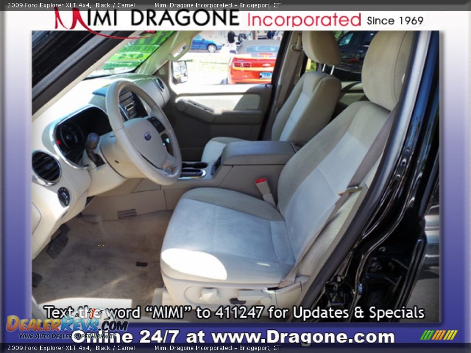 2009 Ford Explorer XLT 4x4 Black / Camel Photo #13