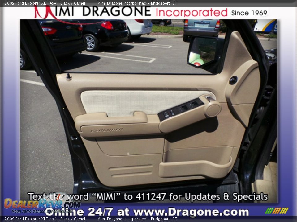 2009 Ford Explorer XLT 4x4 Black / Camel Photo #14