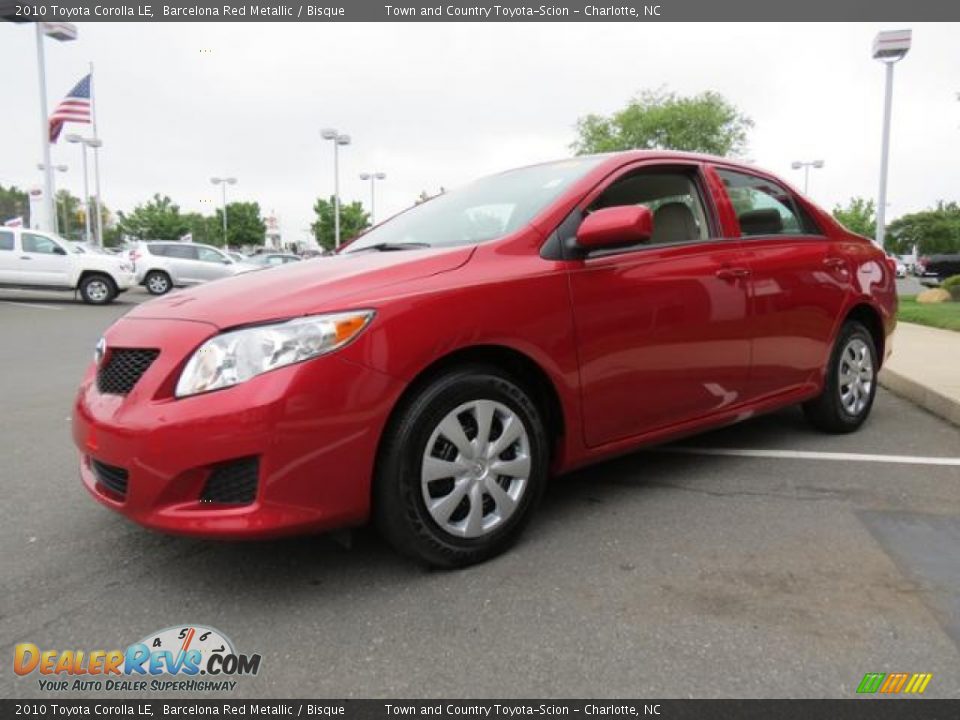 2010 Toyota Corolla LE Barcelona Red Metallic / Bisque Photo #3