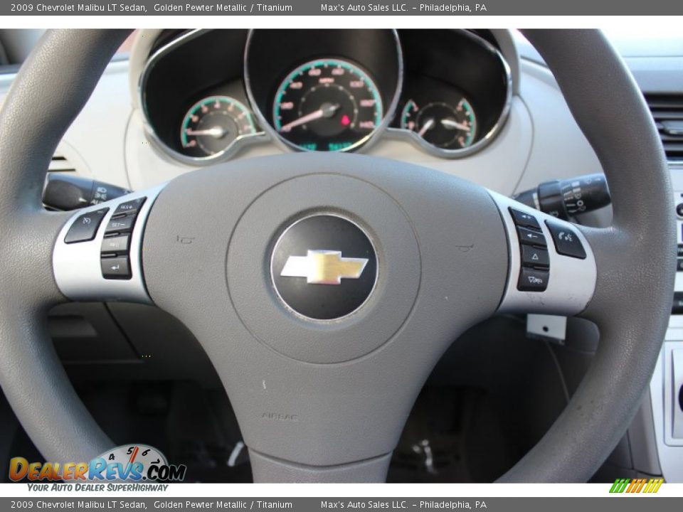 2009 Chevrolet Malibu LT Sedan Golden Pewter Metallic / Titanium Photo #16