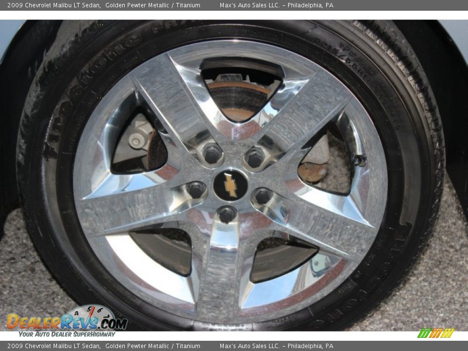 2009 Chevrolet Malibu LT Sedan Golden Pewter Metallic / Titanium Photo #22