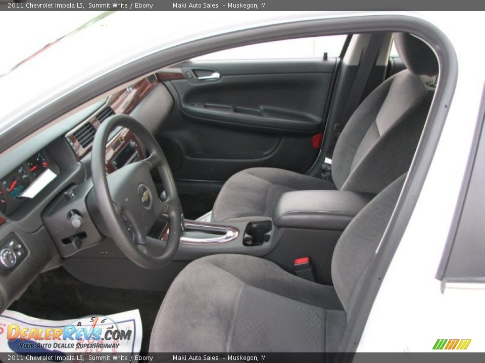 Ebony Interior - 2011 Chevrolet Impala LS Photo #10