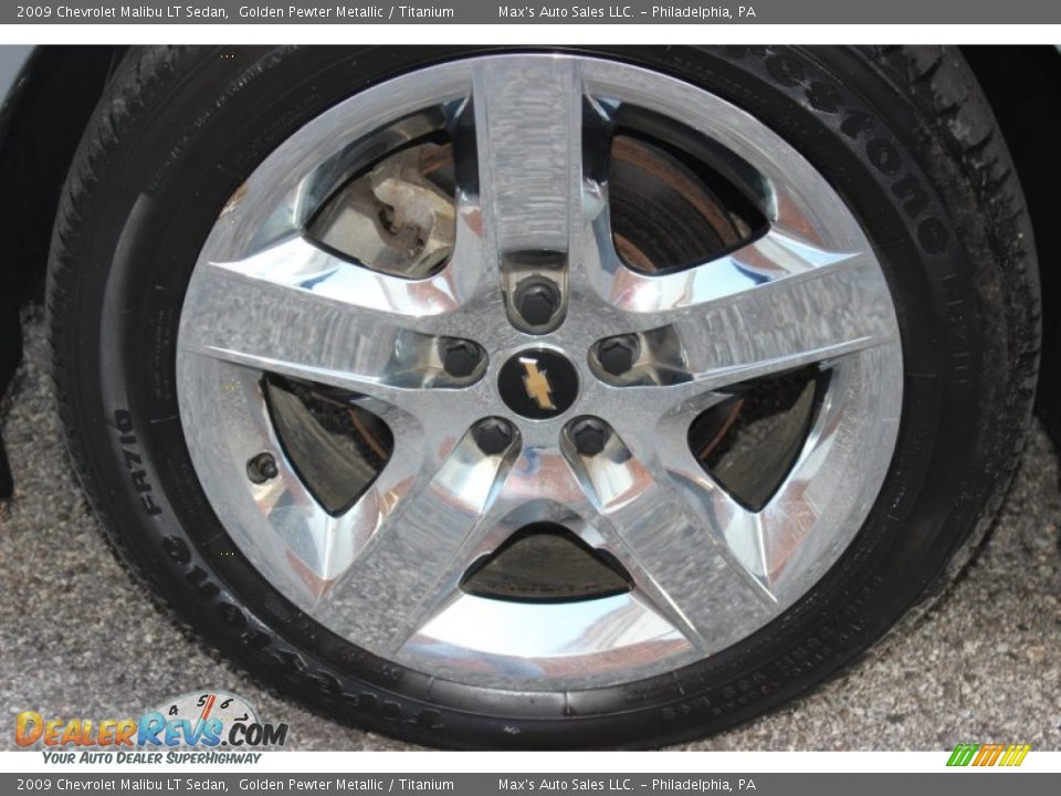 2009 Chevrolet Malibu LT Sedan Golden Pewter Metallic / Titanium Photo #23