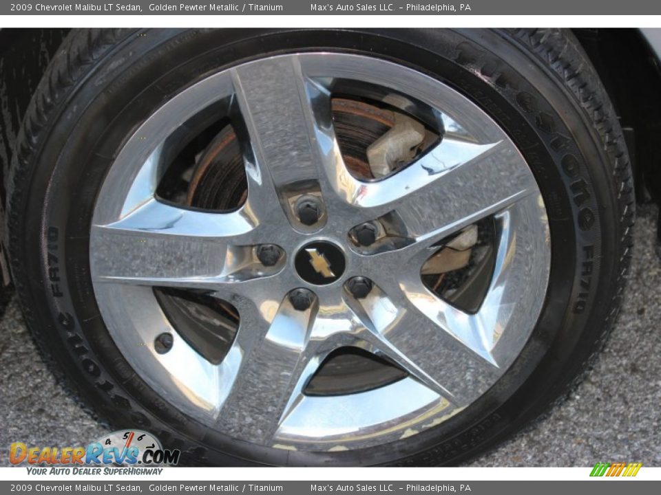 2009 Chevrolet Malibu LT Sedan Golden Pewter Metallic / Titanium Photo #24