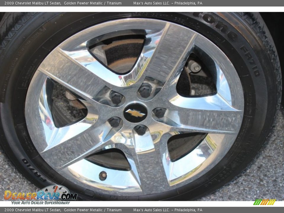 2009 Chevrolet Malibu LT Sedan Golden Pewter Metallic / Titanium Photo #25
