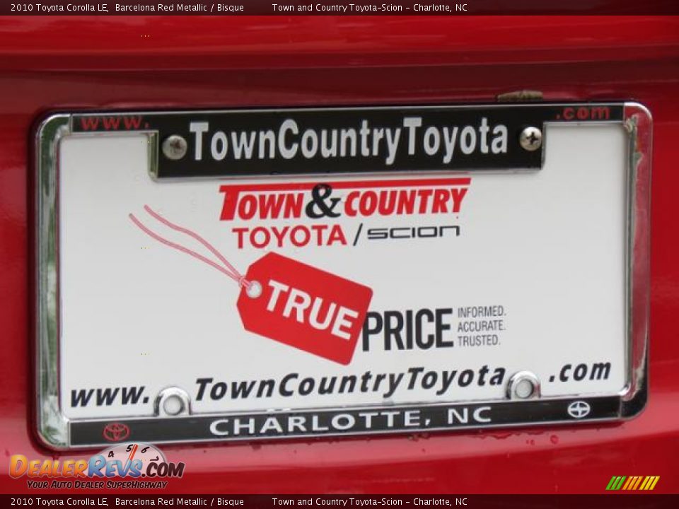 2010 Toyota Corolla LE Barcelona Red Metallic / Bisque Photo #31