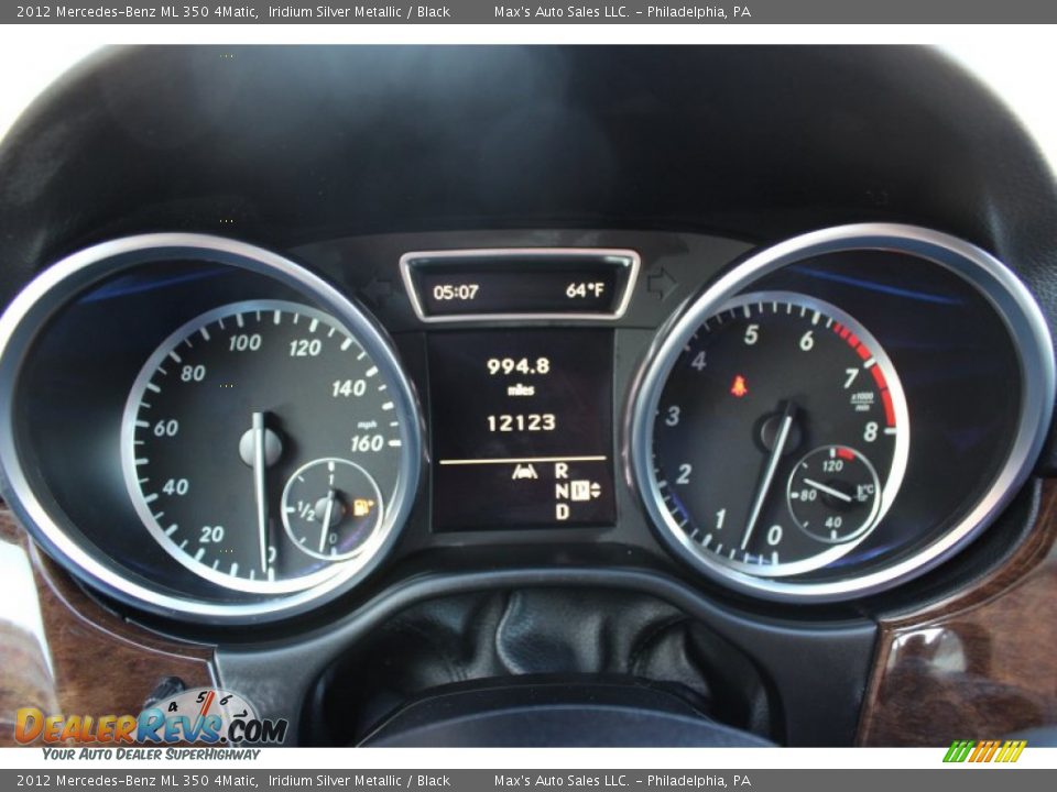 2012 Mercedes-Benz ML 350 4Matic Iridium Silver Metallic / Black Photo #4