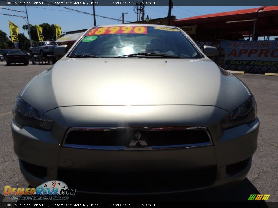 2008 Mitsubishi Lancer ES Desert Sand Metallic / Beige Photo #2